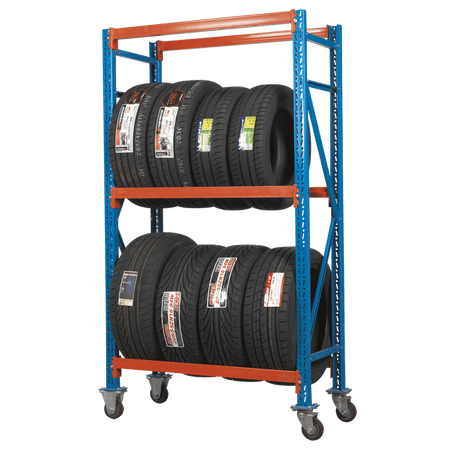 Sealey Two Level Mobile Tyre Rack 200kg Capacity Per Level Model No-STR007