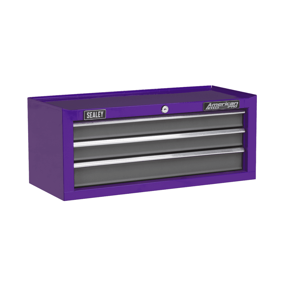 Sealey Topchest, Mid-Box & Rollcab 9 Drawer Stack - Purple Model No-AP2200BBCPSTACK