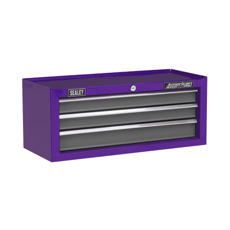 Sealey Topchest, Mid-Box & Rollcab 9 Drawer Stack - Purple Model No-AP2200BBCPSTACK