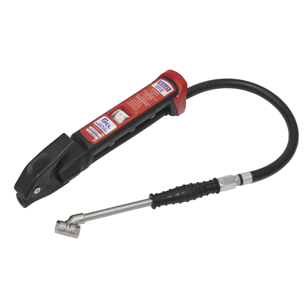 Sealey Premier Anodised Tyre Inflator with Twin Push-On Connector Model No-SA37/93B