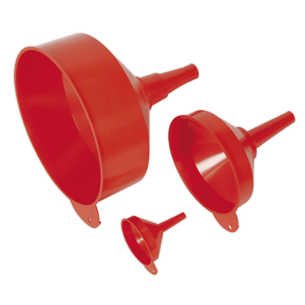 Sealey Funnel Set 3pc Fixed Spout Model No-F98