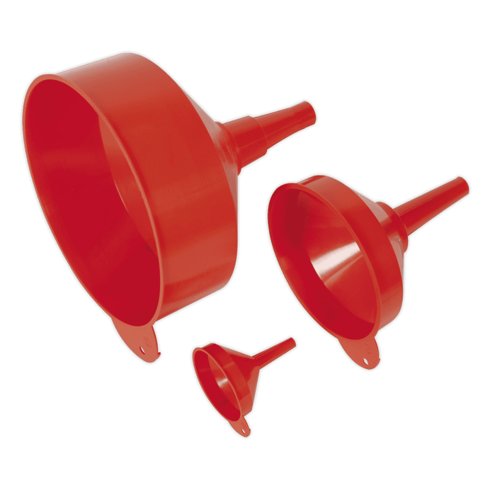 Sealey Funnel Set 3pc Fixed Spout Model No-F98