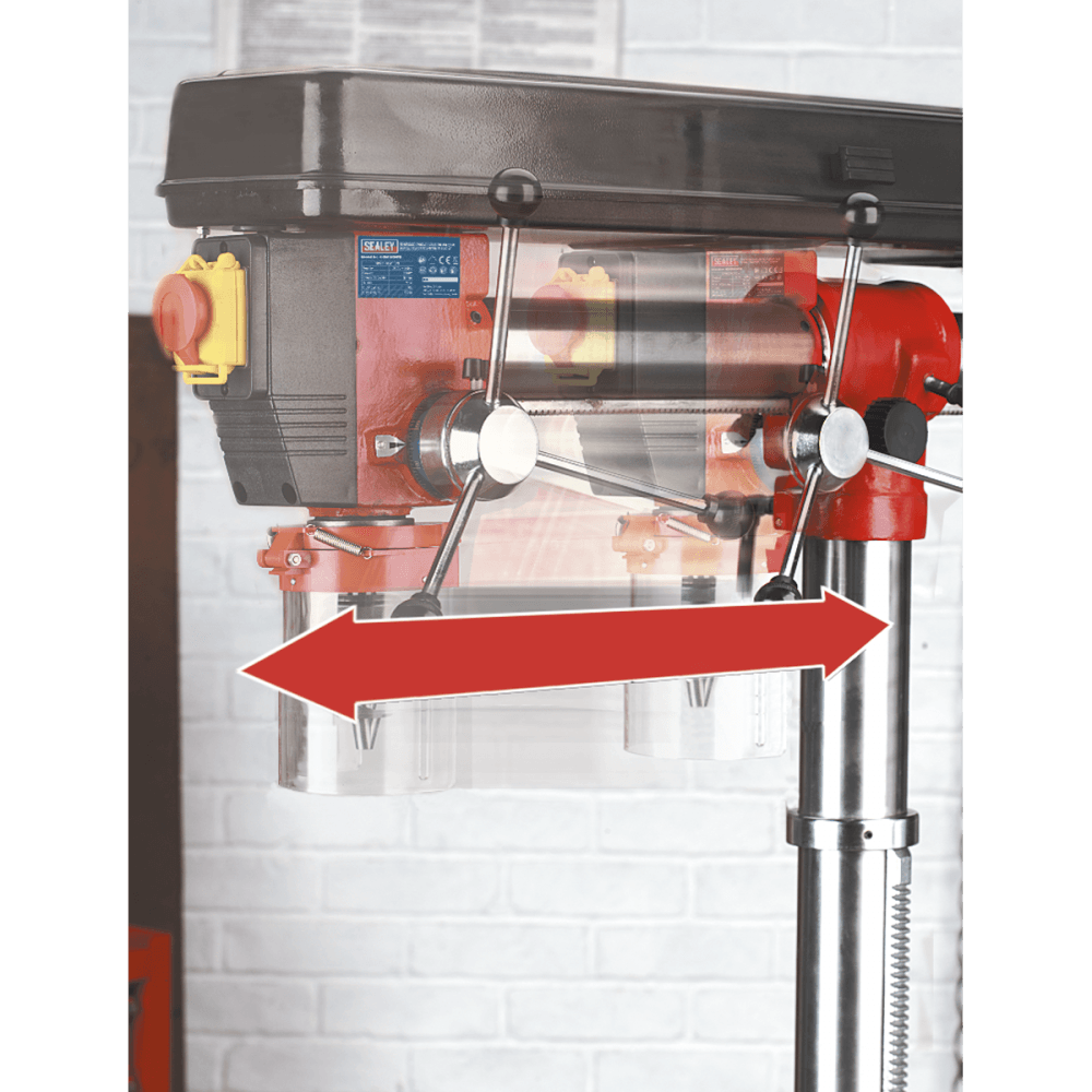 Sealey Radial Pillar Drill Floor 5-Speed 1630mm Height 550W/230V Model No-GDM1630FR