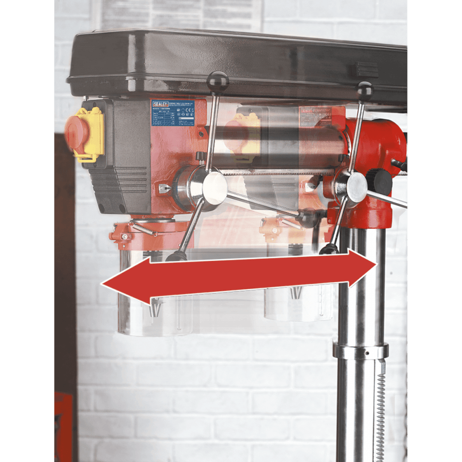 Sealey Radial Pillar Drill Floor 5-Speed 1630mm Height 550W/230V Model No-GDM1630FR