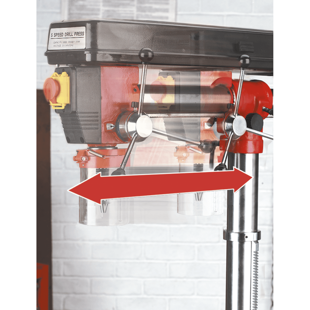 Sealey Radial Pillar Drill Bench 5-Speed 790mm Height 550W/230V Model No-GDM790BR