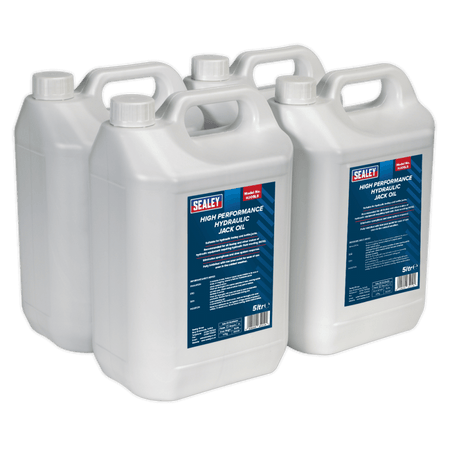 Sealey Hydraulic Jack Oil 5ltr Pack of 4 Model No-HJO/5L