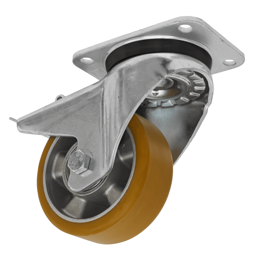 Castor Wheel Swivel Plate with Total Lock 125mm Model No-SCW5125SPL