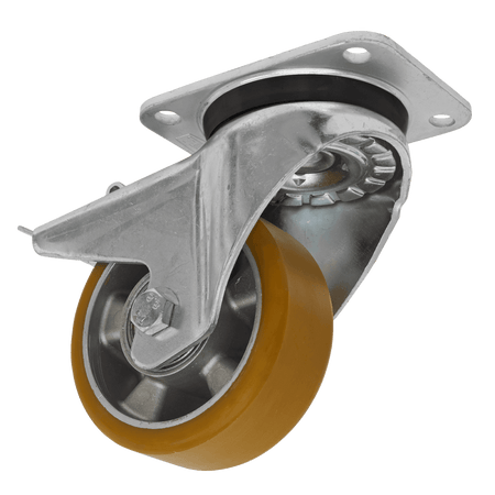 Castor Wheel Swivel Plate with Total Lock 125mm Model No-SCW5125SPL