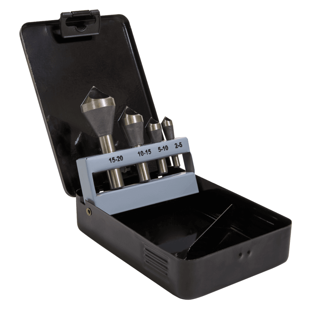 Slotted Deburring Countersink Drill Bit Set 4pc 90Ã‡Ã· Model No-CSSET4O