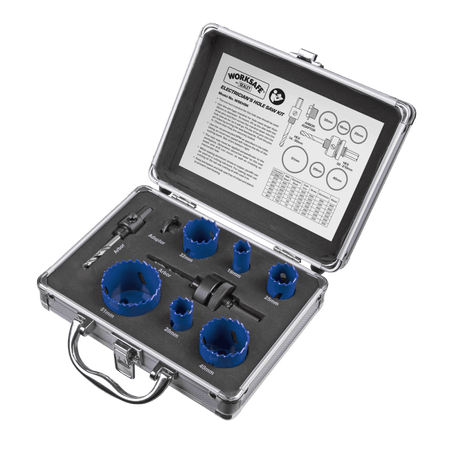 Electrician's Hole Saw Kit 9pc : Model No-WSEHSK