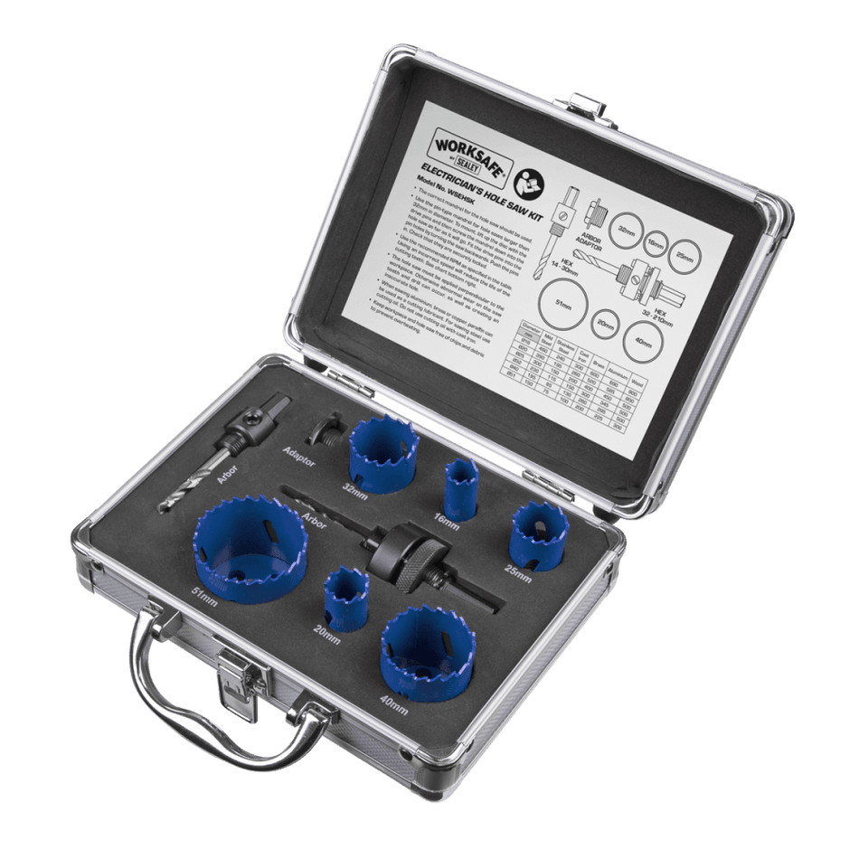 Hole Saw Kit - Electricians Model No-WSEHSK