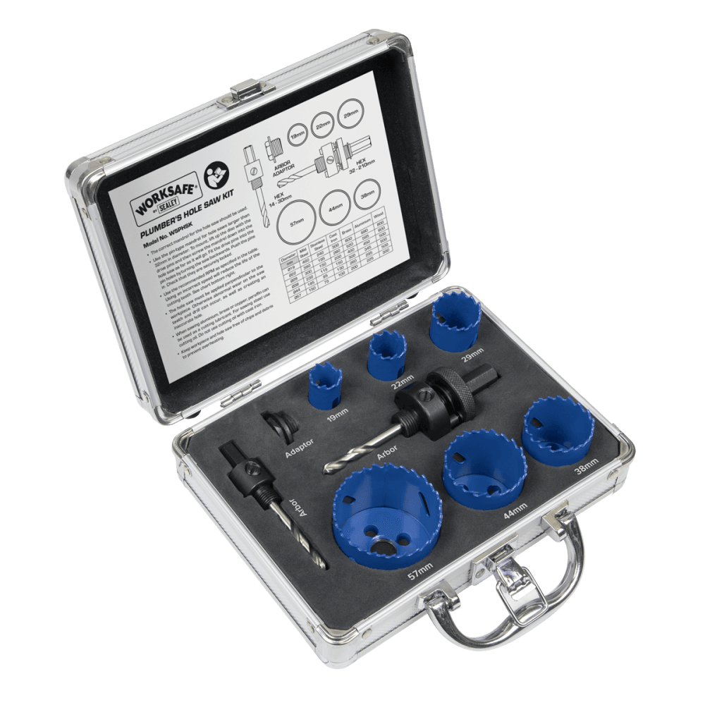 Plumber's Hole Saw Kit 9pc : Model No-WSPHSK