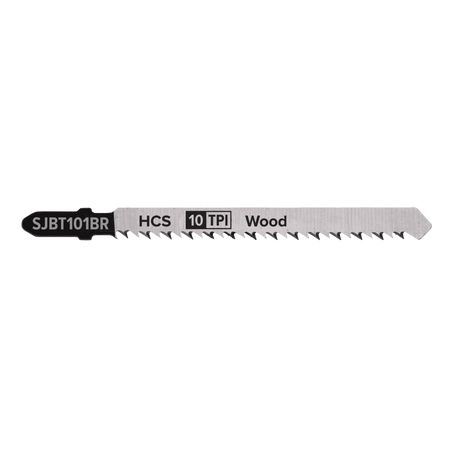 Jigsaw Blade Hard Wood Downward Cut 100mm 10tpi - Pack of 5 Model No-SJBT101BR