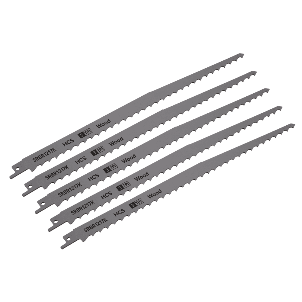 Reciprocating Saw Blade Pruning & Coarse Wood 300mm 3tpi - Pack of 5 Model No-SRBR1217K
