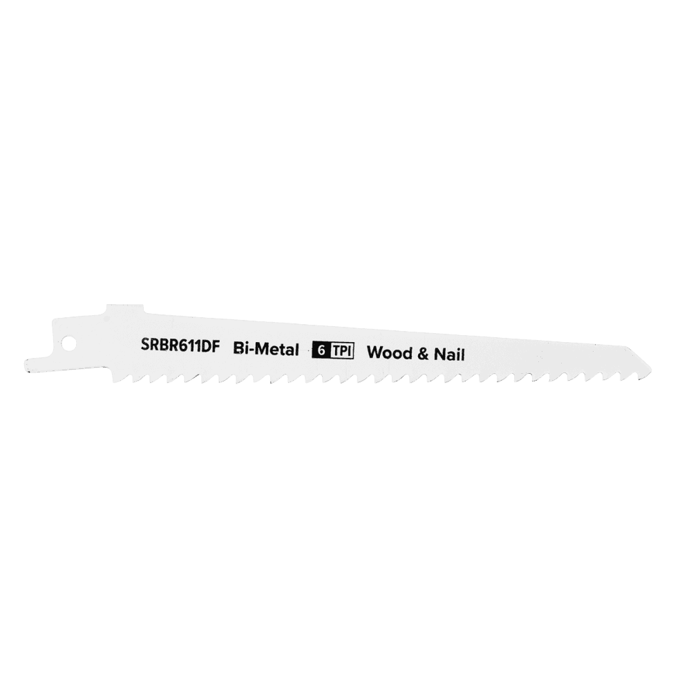 Reciprocating Saw Blade Wood & Nail 150mm 6tpi - Pack of 5 Model No-SRBR611DF