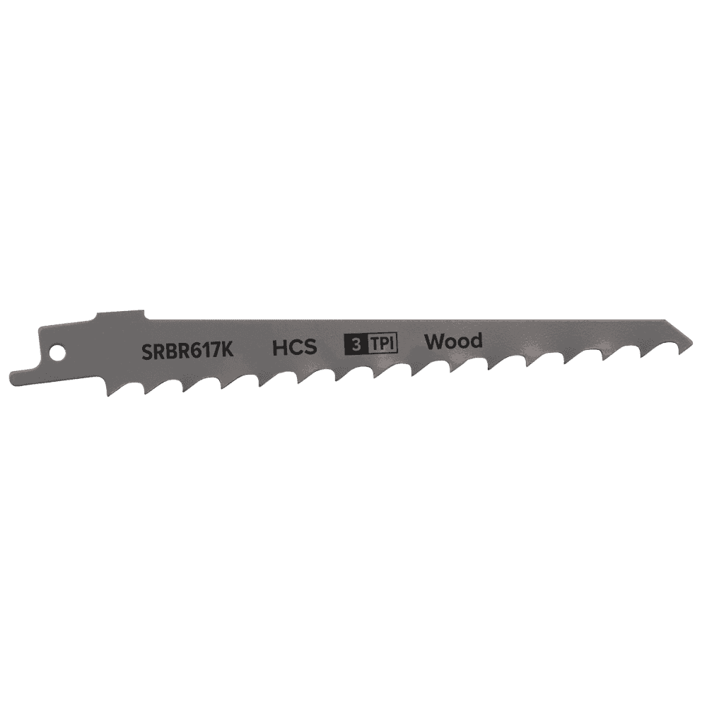 Reciprocating Saw Blade Pruning & Coarse Wood 150mm 3tpi - Pack of 5 Model No-SRBR617K