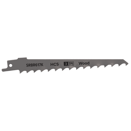 Reciprocating Saw Blade Pruning & Coarse Wood 150mm 3tpi - Pack of 5 Model No-SRBR617K