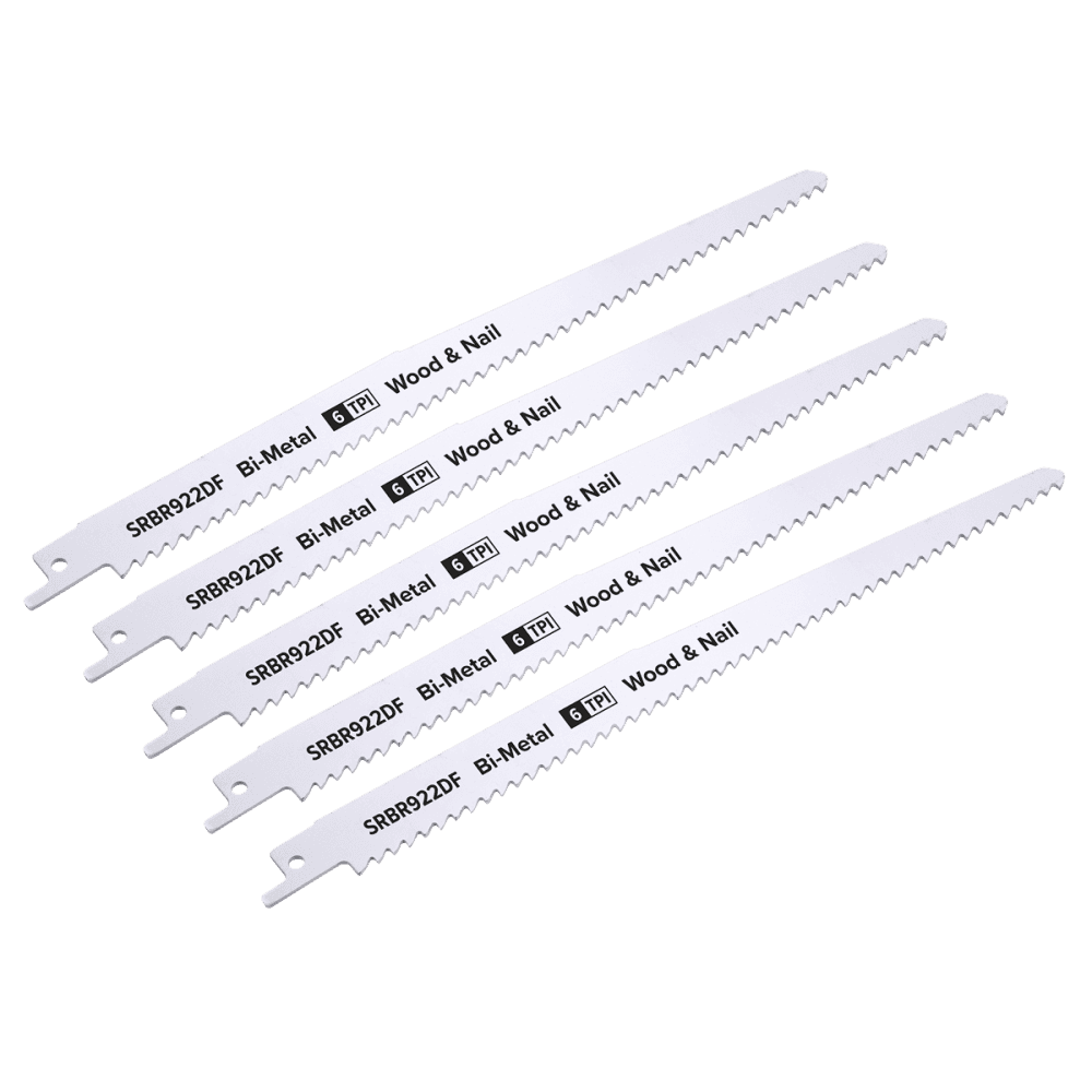 Reciprocating Saw Blade Wood & Nail 230mm 6tpi - Pack of 5 Model No-SRBR922DF