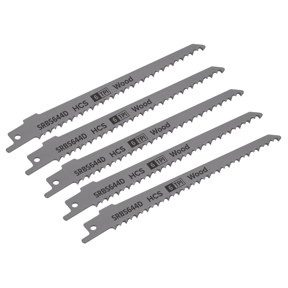 Reciprocating Saw Blade Clean Wood 150mm 6tpi - Pack of 5 Model No-SRBS644D
