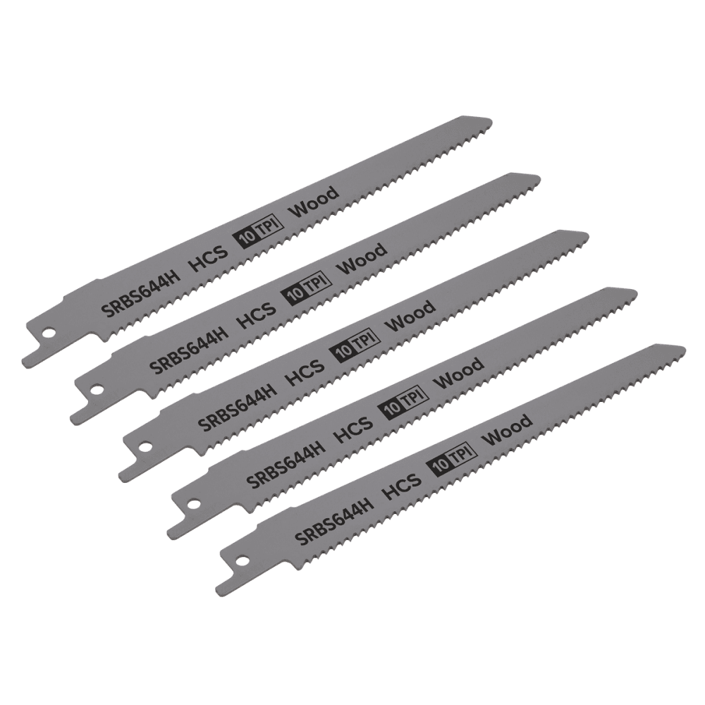 Reciprocating Saw Blade Clean Wood 150mm 10tpi - Pack of 5 Model No-SRBS644H