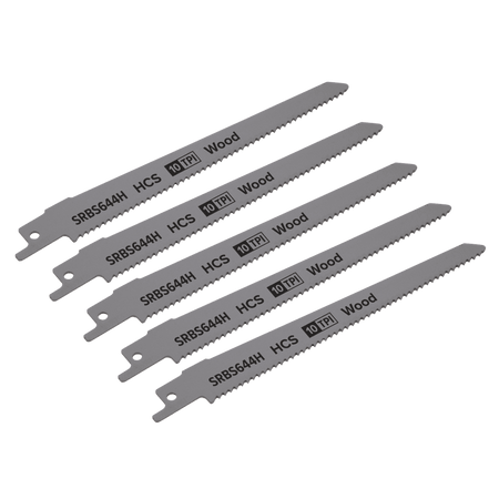 Reciprocating Saw Blade Clean Wood 150mm 10tpi - Pack of 5 Model No-SRBS644H