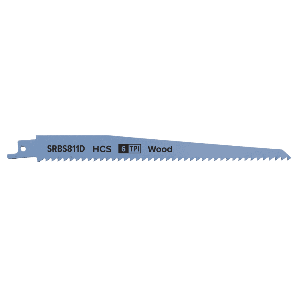 Reciprocating Saw Blade Clean Wood 200mm 6tpi - Pack of 5 Model No-SRBS811D