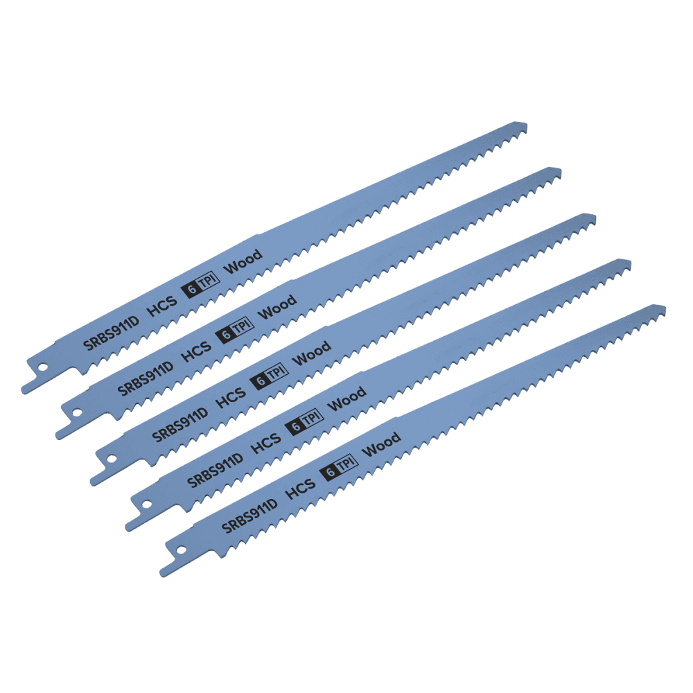 Reciprocating Saw Blade Clean Wood 230mm 6tpi - Pack of 5 Model No-SRBS911D