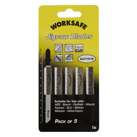 Jigsaw Blade Wood & Plastics 75mm 10tpi - Pack of 5 Model No-WJT101B
