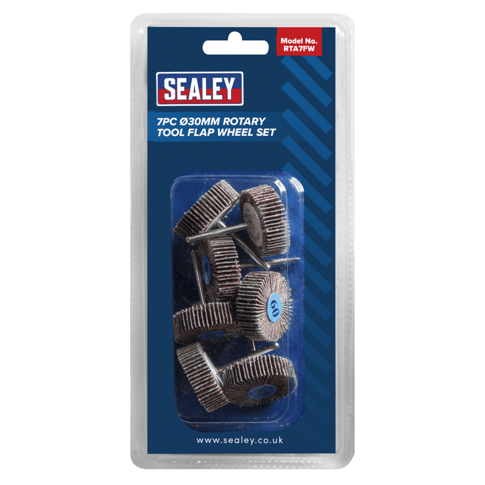 Rotary Tool Flap Wheel Set 7pc 30mm Model No-RTA7FW