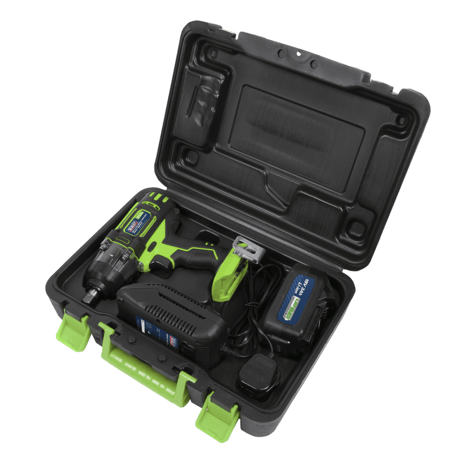 Cordless Impact Wrench 18V 3Ah Lithium-ion 1/2"Sq Drive Hi-Vis Model No-CP400LIHV