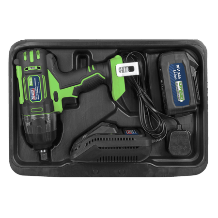 Cordless Impact Wrench 18V 3Ah Lithium-ion 1/2"Sq Drive Hi-Vis Model No-CP400LIHV