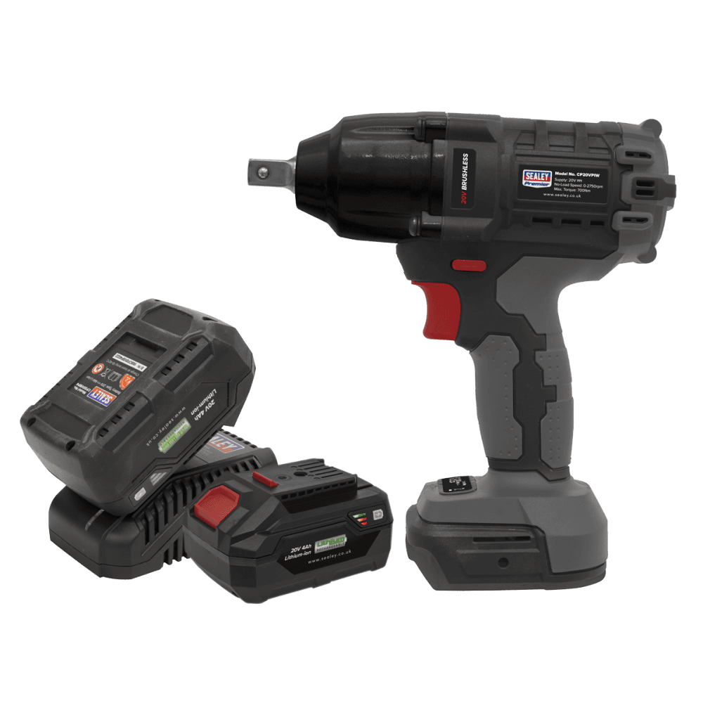 Impact Wrench Kit 1/2"Sq Drive 700Nm 20V - 2 Batteries Model No-CP20VPIWKIT