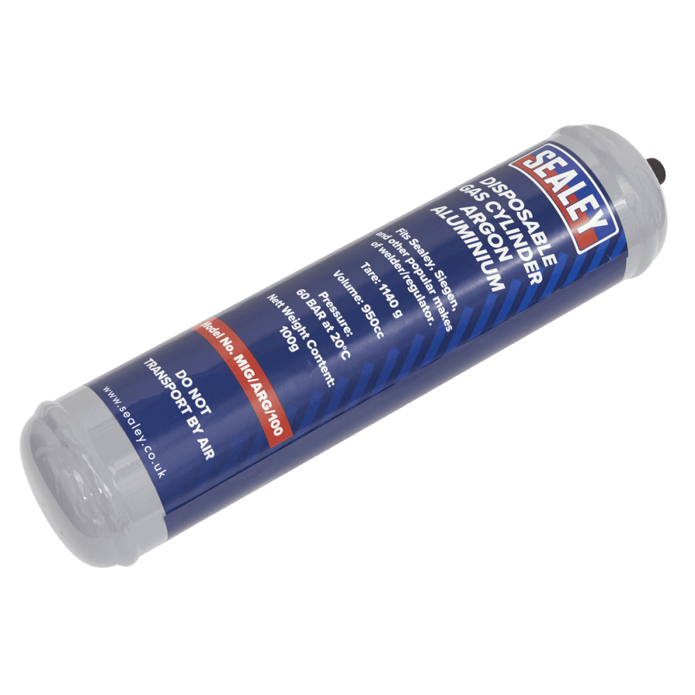 Sealey Gas Cylinder Disposable Argon 60ltr Model No-MIG/ARG/100