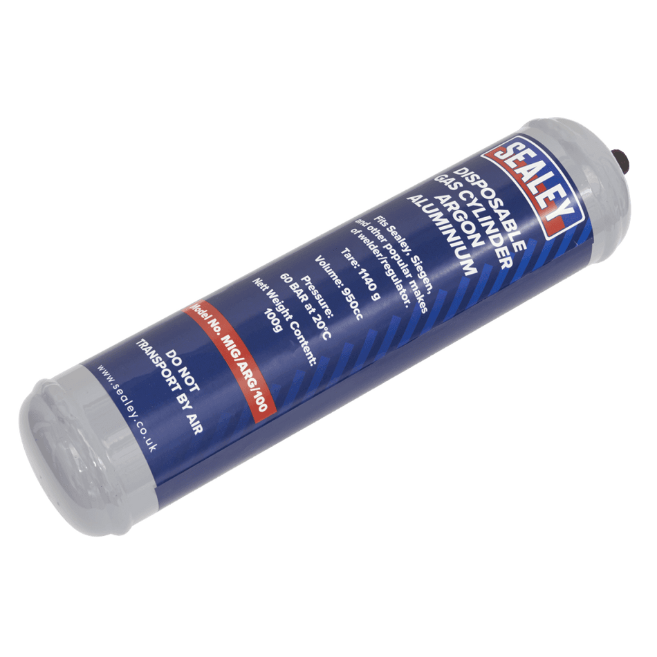 Sealey Gas Cylinder Disposable Argon 60ltr Model No-MIG/ARG/100