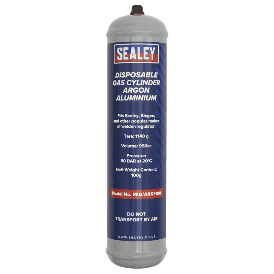 Sealey Gas Cylinder Disposable Argon 60ltr Model No-MIG/ARG/100