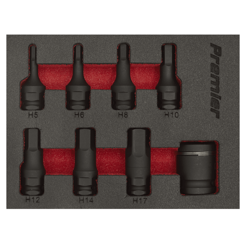 Impact Hex Socket Bit Set 8pc 3/8"Sq Drive Model No-AK5620