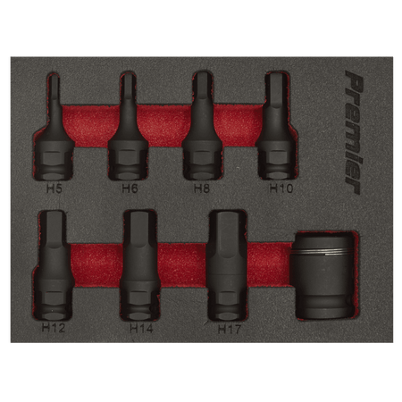 Impact Hex Socket Bit Set 8pc 3/8"Sq Drive Model No-AK5620