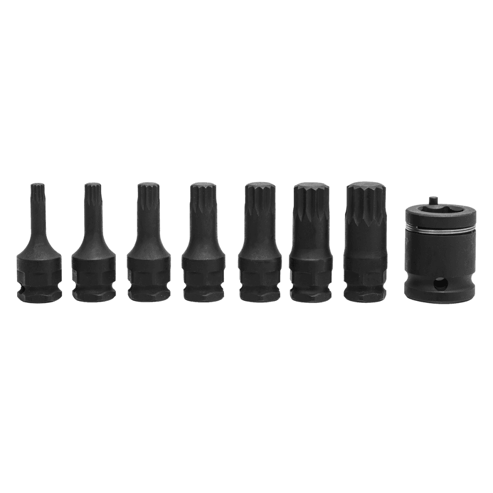 Impact Spline Socket Bit Set 8pc 3/8"Sq Drive Model No-AK5622