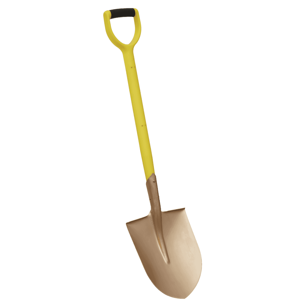 Round Point Shovel 240 x 420 x 990mm Non-Sparking Model No-NS107