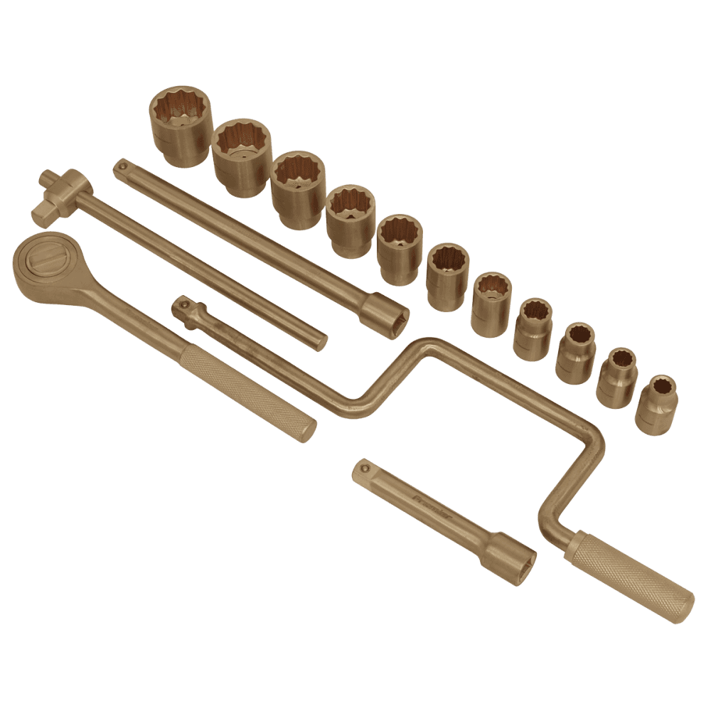Socket Set 17pc 1/2"Sq Drive Non-Sparking Model No-NS124