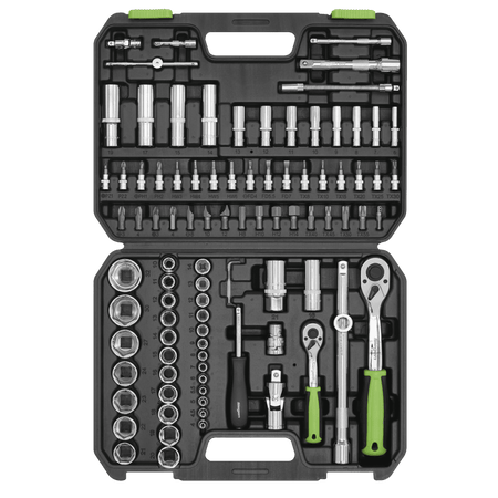 Socket Set 94pc 1/4" & 1/2"Sq Drive WallDrive, Metric Model No-S01210