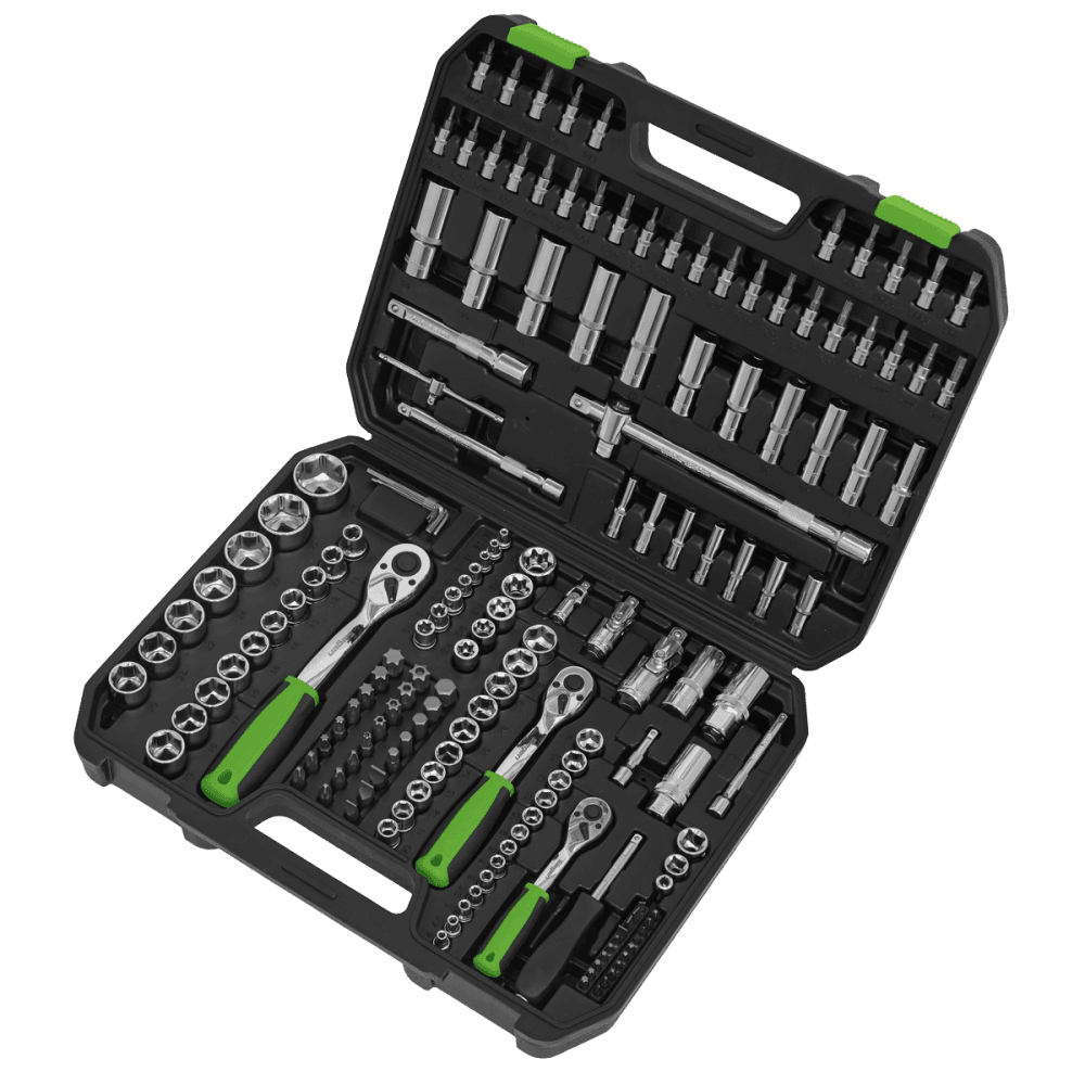 Socket Set 171pc 1/4", 3/8" & 1/2"Sq Drive WallDrive, Metric Model No-S01211