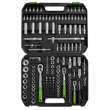 Socket Set 171pc 1/4", 3/8" & 1/2"Sq Drive WallDrive, Metric Model No-S01211