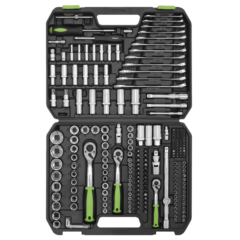 Socket Set 219pc 1/4", 3/8" & 1/2"Sq Drive WallDrive, Metric Model No-S01212