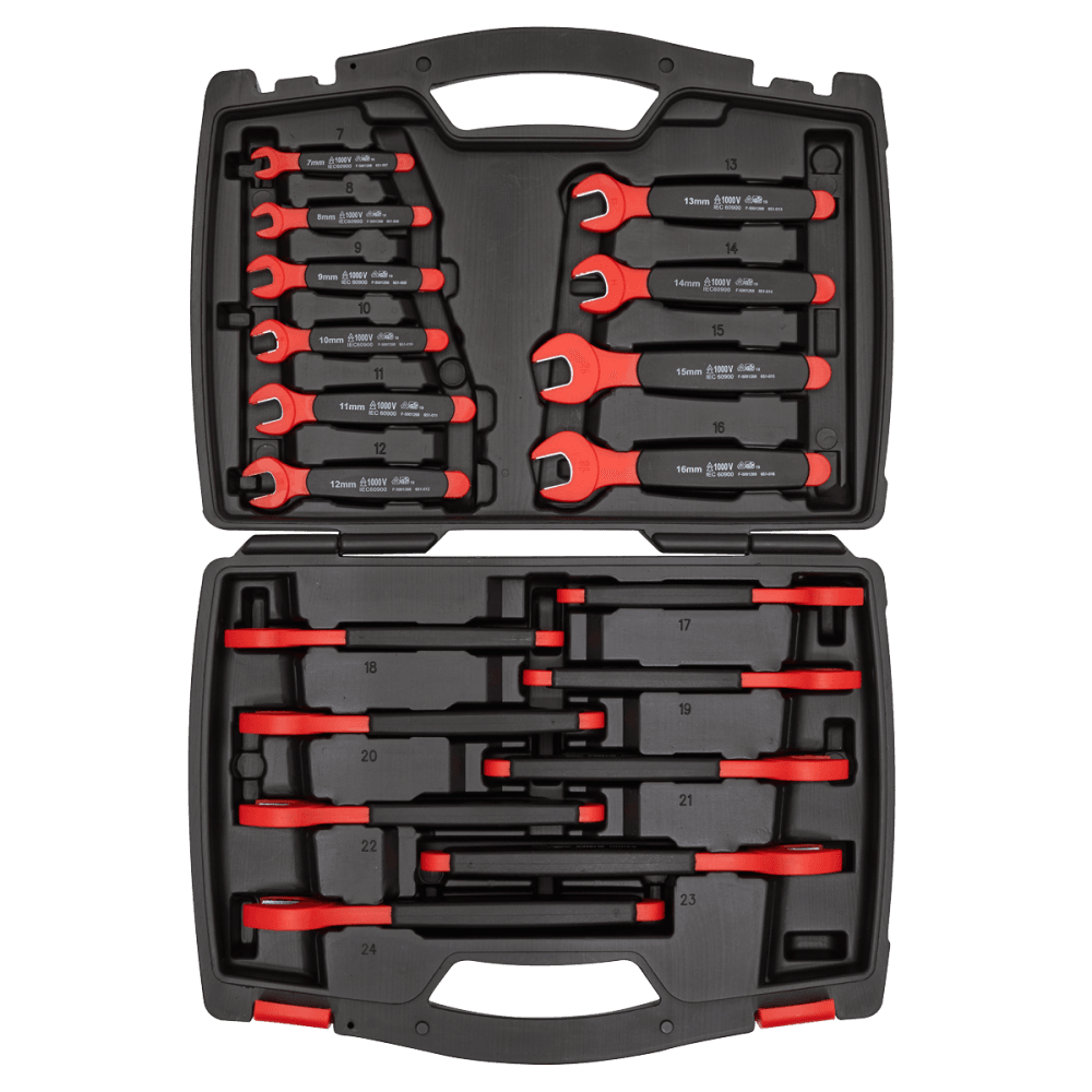 Insulated Open-End Spanner Set 18pc VDE Approved Model No-AK63172