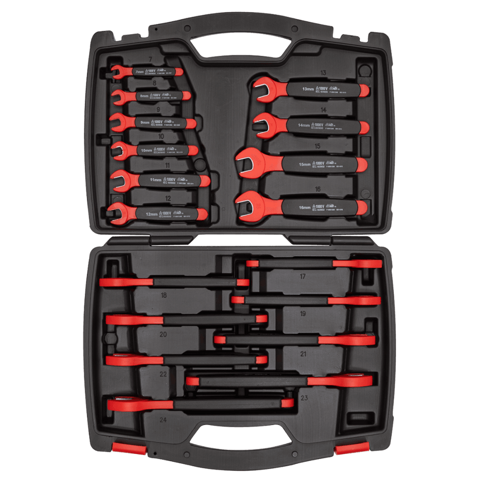 Insulated Open-End Spanner Set 18pc VDE Approved Model No-AK63172