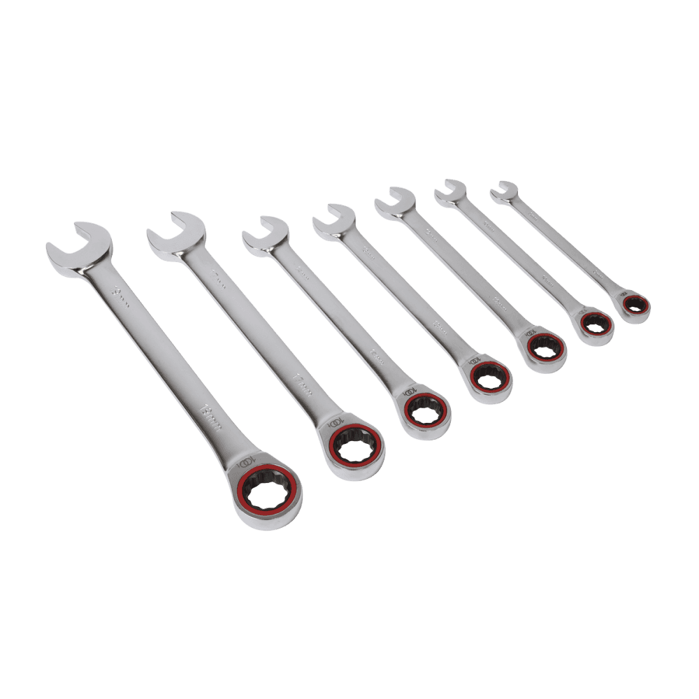 Ratchet Combination Spanner Set 7pc Metric Model No-AK63941