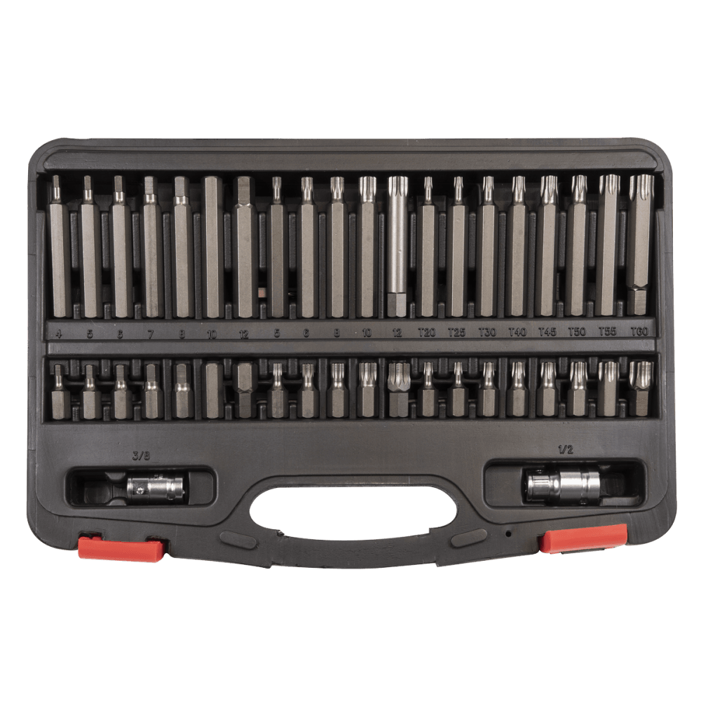 TRX-Star*/Hex/Spline Bit Set 42pc 3/8" & 1/2"Sq Drive Model No-AK21942P