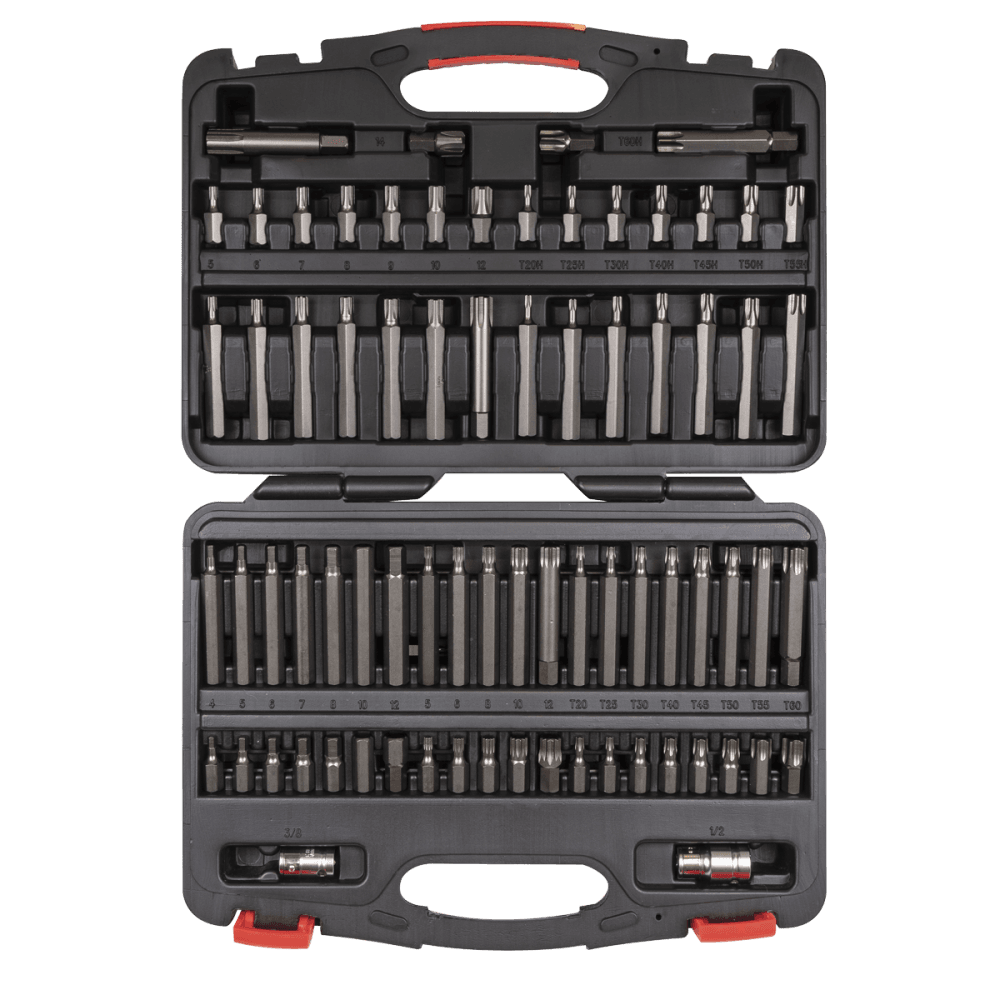 TRX-Star*/Security TRX-Star*/Hex/Ribe/Spline Bit Set 74pc 3/8" & 1/2"Sq Drive Model No-AK21974P