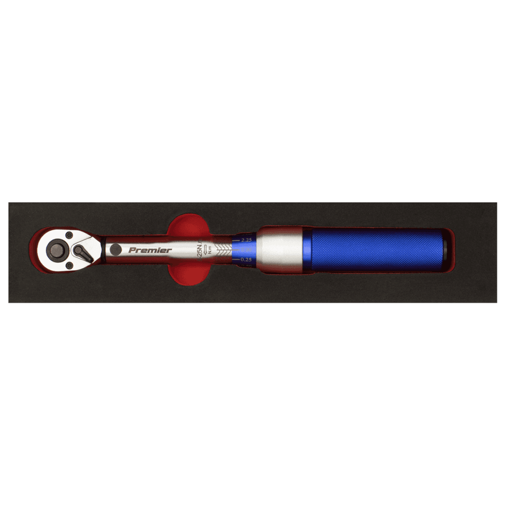 Premier Calibrated Micrometer Torque Wrench 3/8"Sq Drive 5-25Nm : Model No-STW902